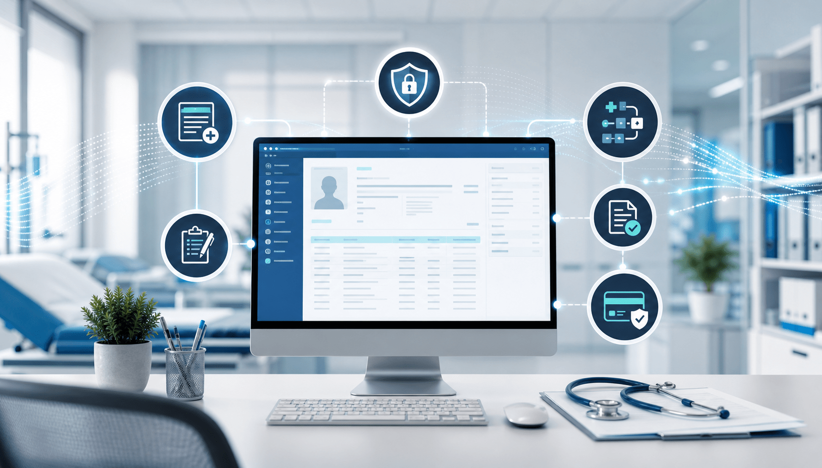 Electronic medical record connected to medical billing workflow