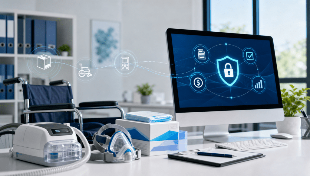 Outsourced DME billing workflow with durable medical equipment